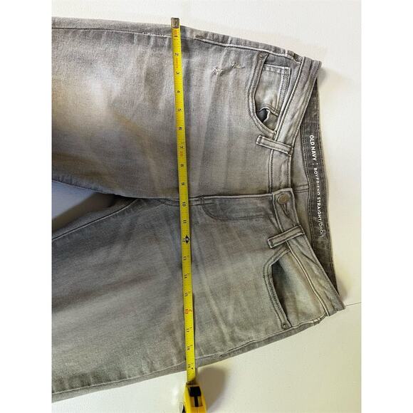 Old Navy Women's Boyfriend Straight Jeans Gray Medium Wash Size 4 - Picture 11 of 14